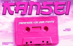 一款日式复古Y2K气息日系风格摄影平面设计海报设计 Kansei – Japanese Y2K Fonts