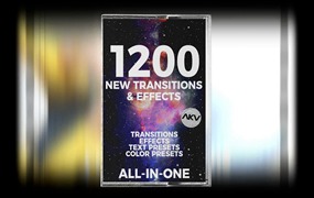 AKV Studios 1200个转场过渡视觉效果PR预设1200+ Transitions & Effects Pack