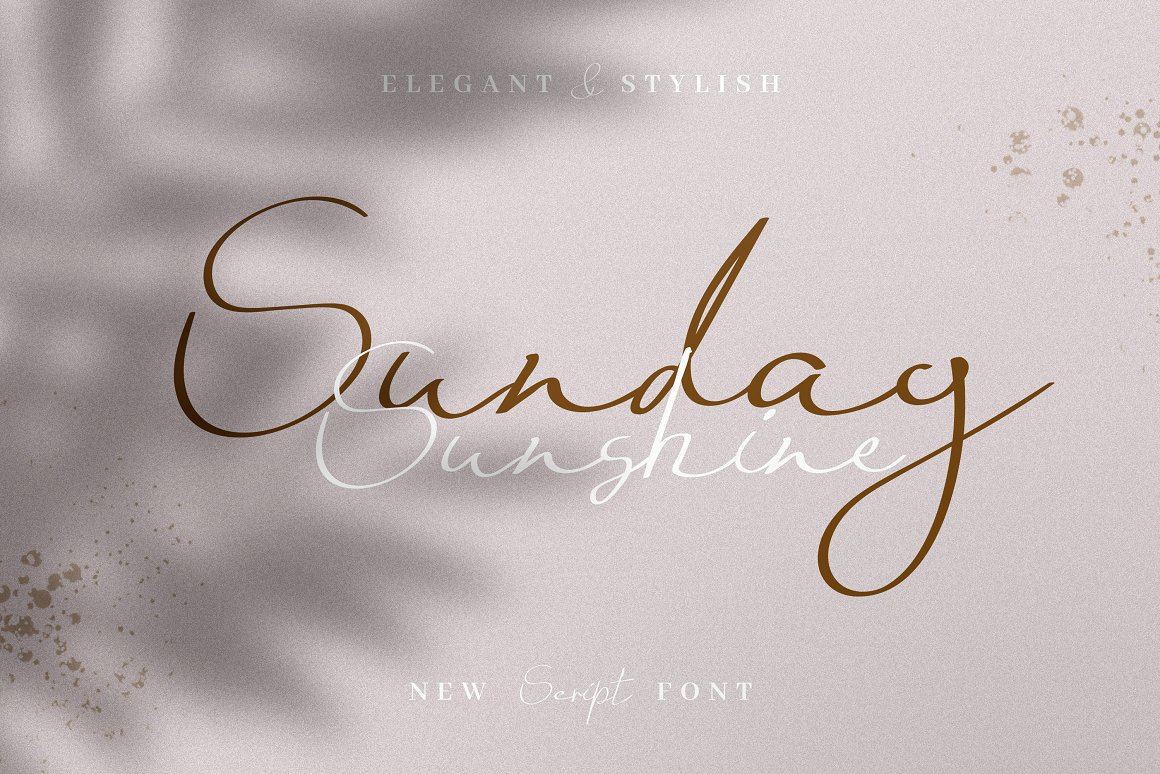 英文字体：优雅现代温柔连笔手英文无衬线字体 Sunday Sunshine - Handwritten Script Font , 第1张