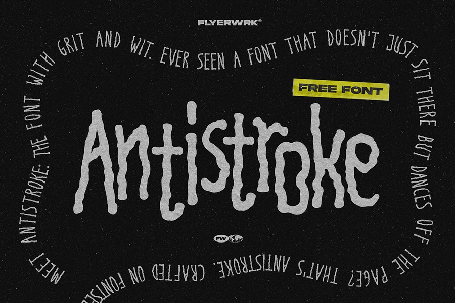 AntiStroke涂鸦艺术英文字体 , 第1张