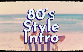 80s Style Intro 复古老式时尚风格艺术拼贴撕纸转场过渡AE模板