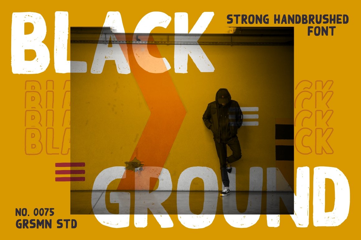 BLACK GROUND 标志设计、品牌形象、产品包装、都市气息 无衬线字体 , 第1张