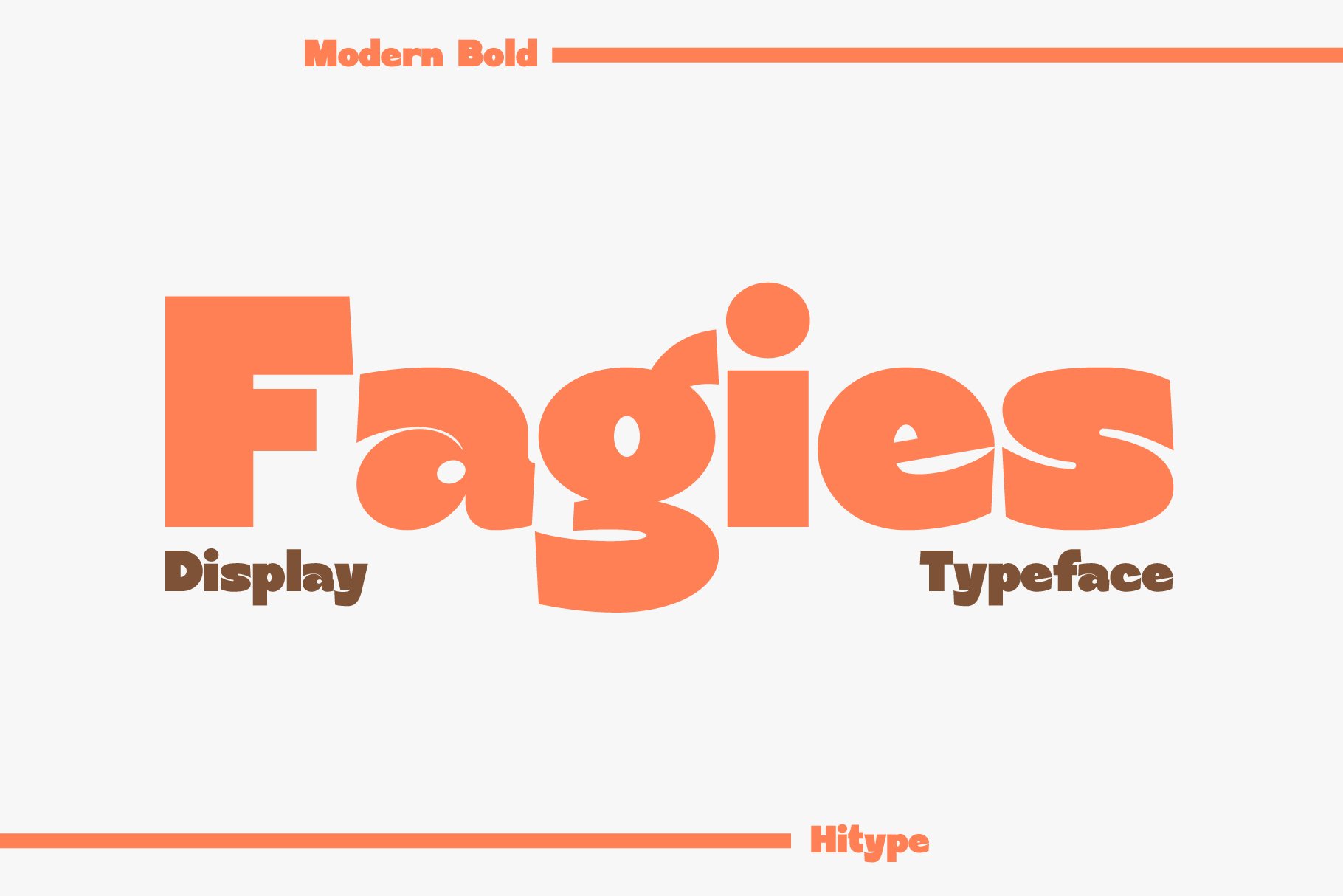 Fagies Bold Display Typeface 一种现代粗体装饰无衬线字体 , 第1张