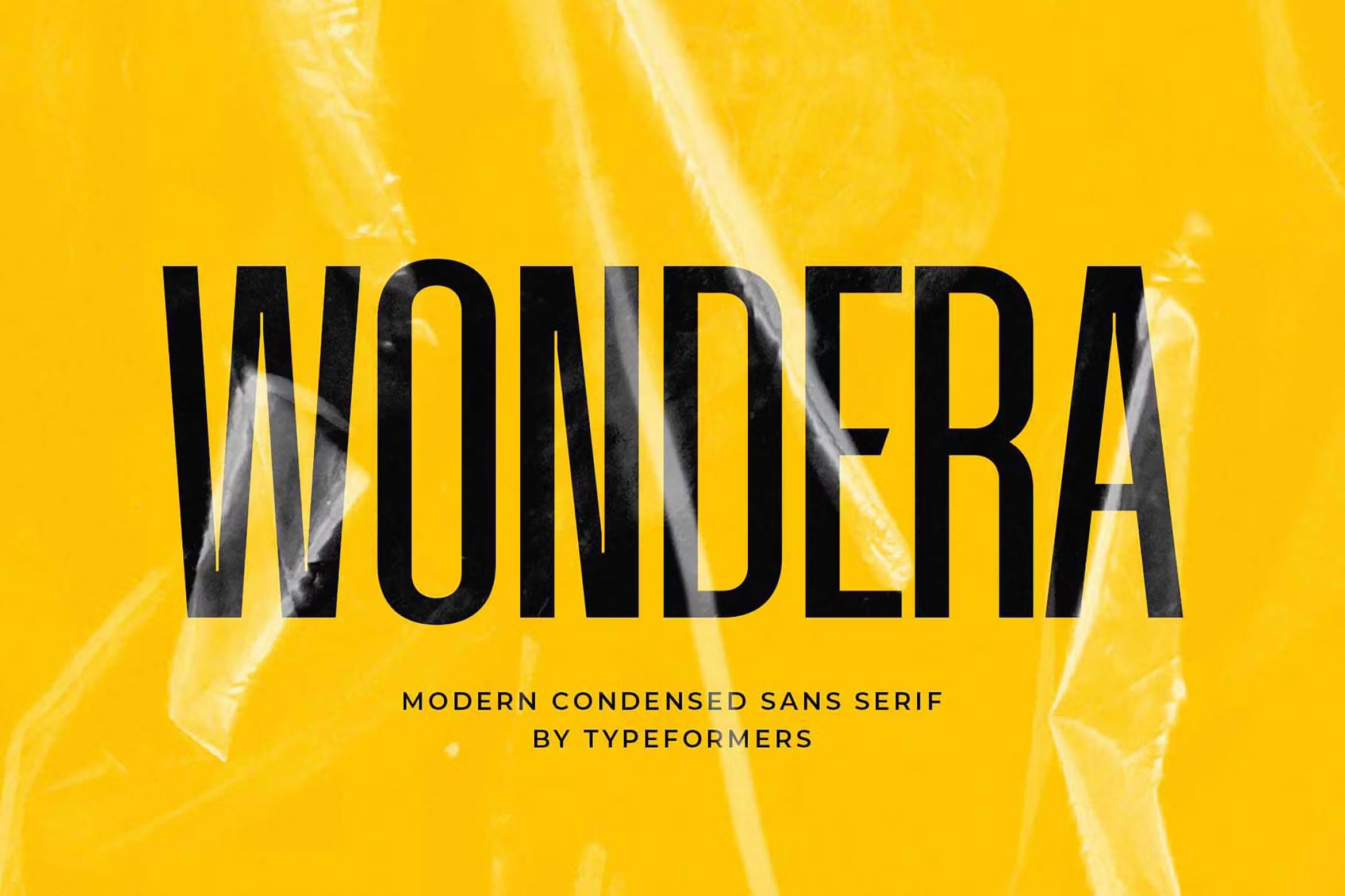 品牌标题LOGO杂志产品包装和邀请函现代压缩简单无衬线字体 Wondera – Modern Condensed Sans , 第1张