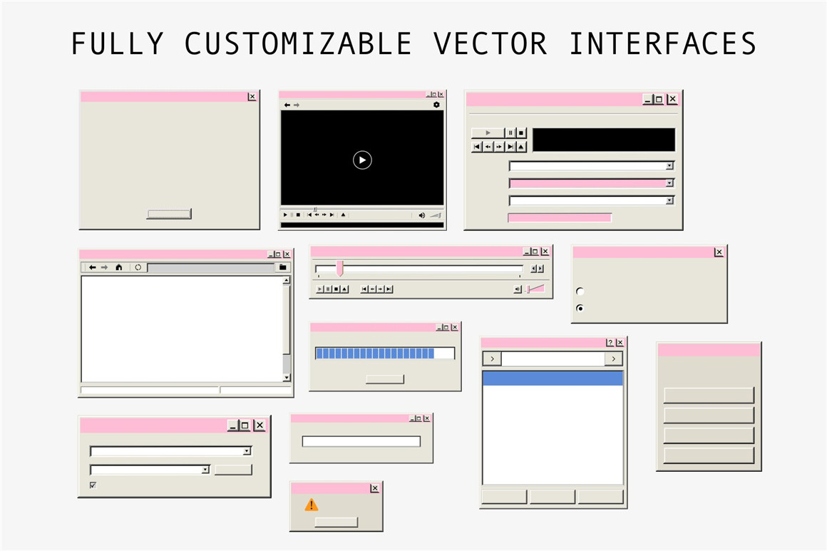 Bonumo 复古美学WIN95旧计算机窗口进度条提示页Instagra风格竖屏PSD样机模板 Retro Instagram Template 样机素材 第6张