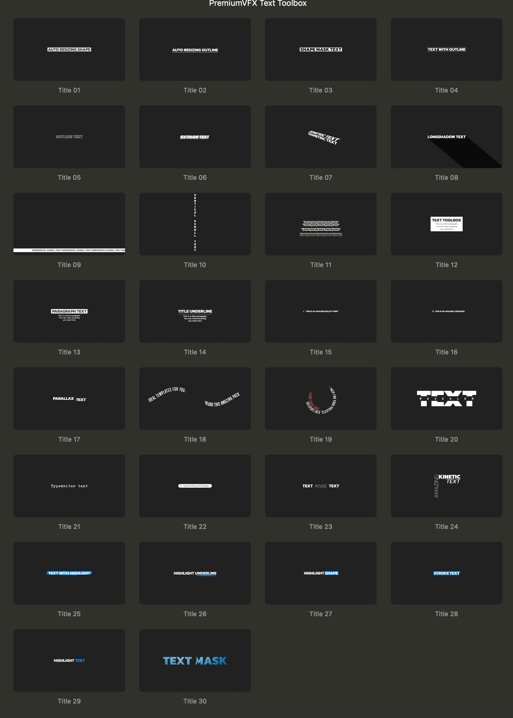 FCPX插件：30组实用镂空环形立体滚动字幕文字标题效果工具箱 Text Toolbox , 第8张