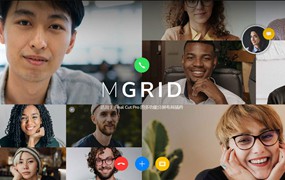 FCPX插件：实用专业群组会议视频通话分屏效果插件 MotionVFX – mGrid