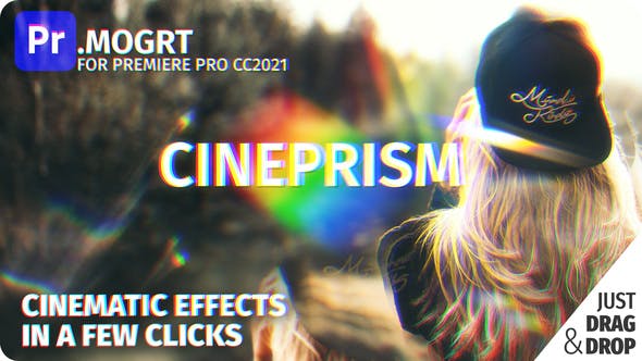 PR预设：复古梦幻彩虹光谱棱镜散景辉光玻璃耀斑RGB效果包 CINEPRISM — Cinematic Effects for Premiere Pro | Mogrt , 第1张