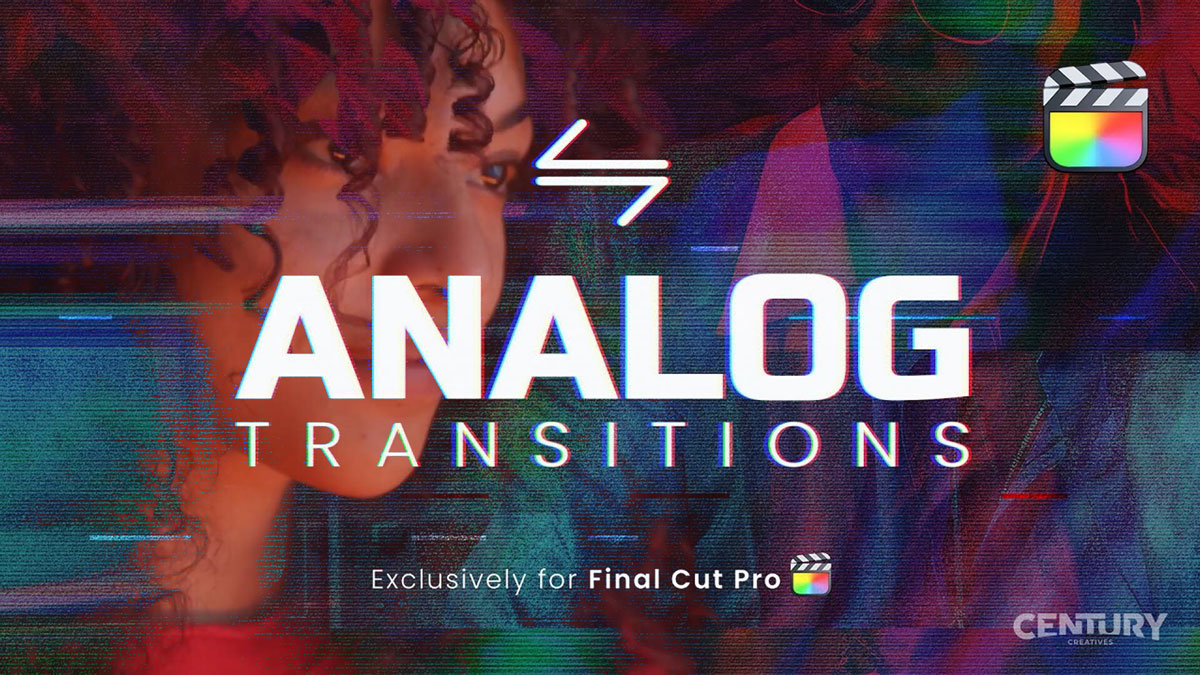 FCPX插件：36种复古画面胶片失真信号干扰故障转场过渡 Analog Transitions , 第1张