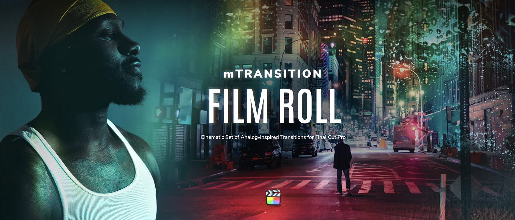 FCPX插件：MotionVFX – mTransition Film Roll 50种时尚复古美学胶片穿孔漏光故障和失真怀旧扭曲转场过渡效果Final Cut Pro插件 插件预设 第1张