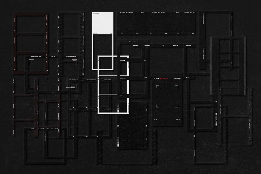 20种摄影后期35mm复古怀旧胶片边框照片拼贴PNG/PSD设计模板 Film Frame 35mm V.5 , 第12张