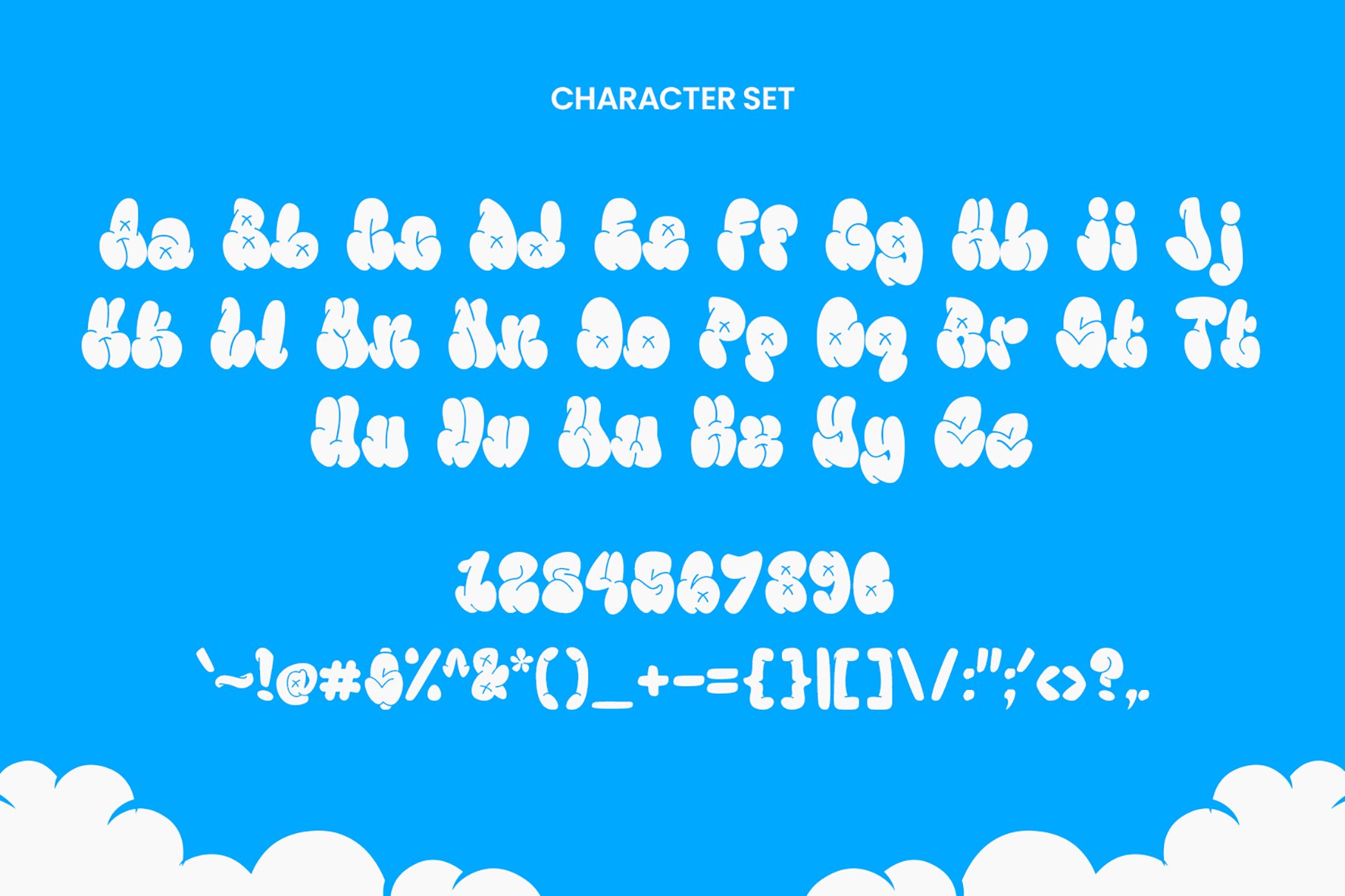 Monsie – Bubble Graffiti Font 创意趣味泡泡涂鸦字体 设计素材 第3张