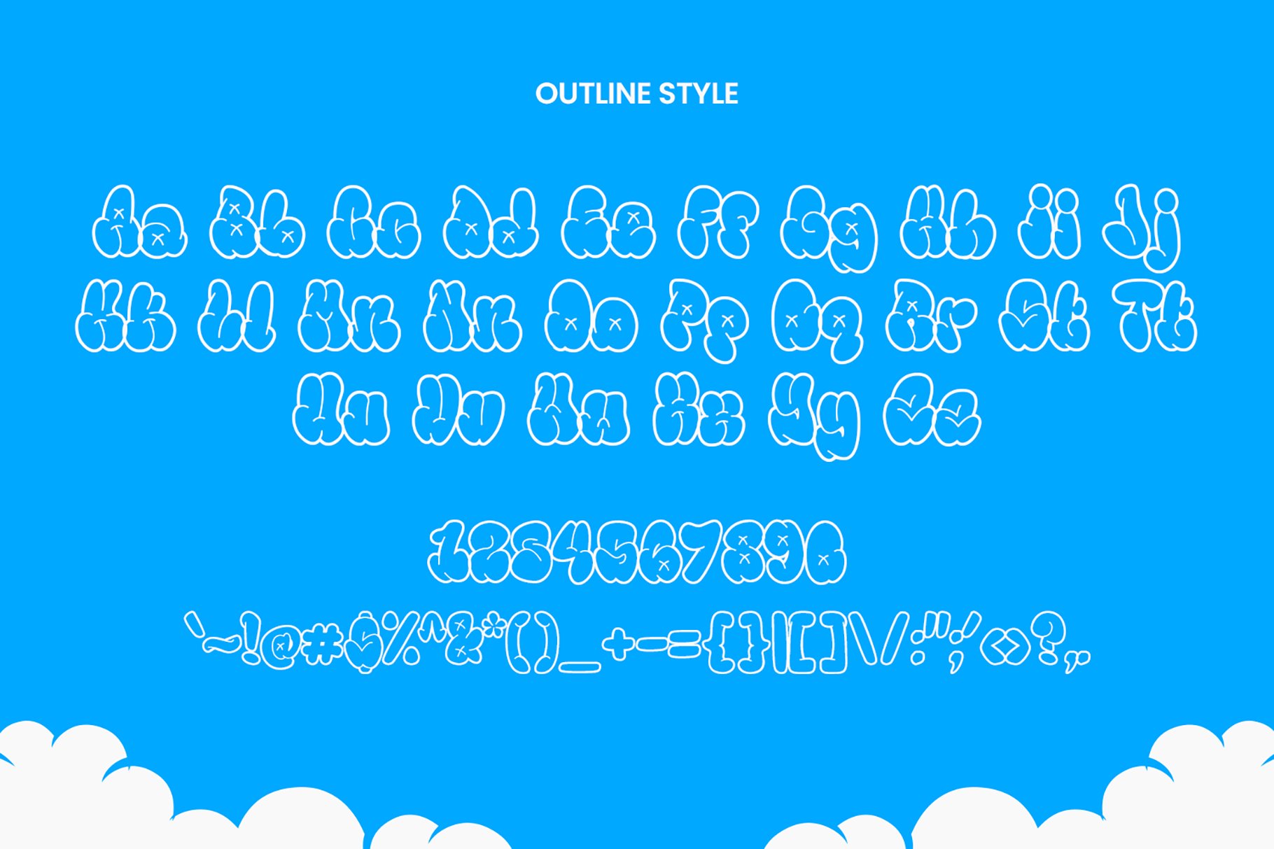 Monsie – Bubble Graffiti Font 创意趣味泡泡涂鸦字体 设计素材 第4张