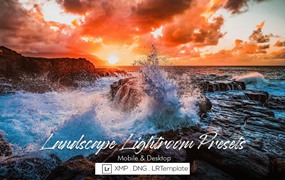 LR/PS预设-高品质风光旅拍后期调色Lightroom预设 25 Landscape Lightroom Presets