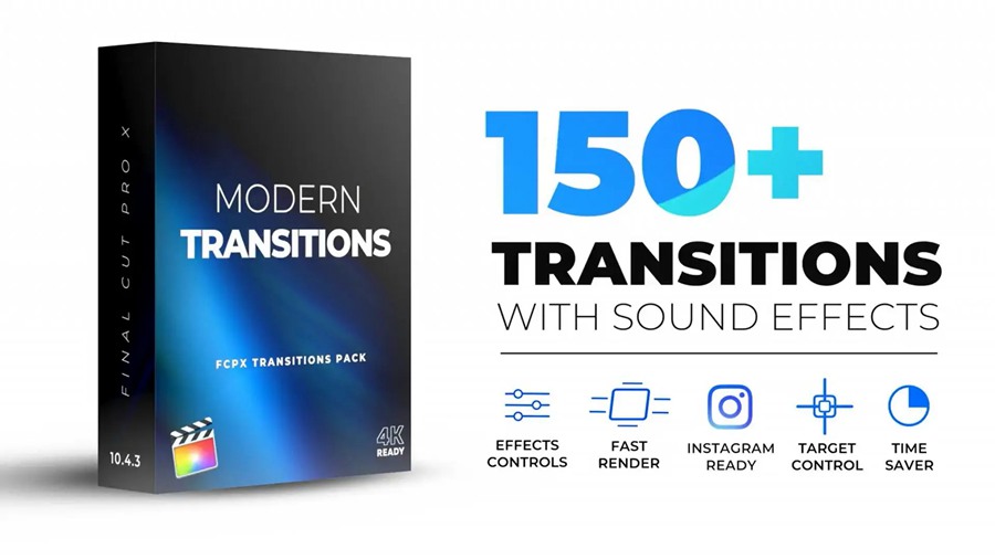 FCXP插件：150个现代摄像机缩放摇摆动态4K转场 Modern Transitions , 第1张