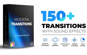 FCXP插件：150个现代摄像机缩放摇摆动态4K转场 Modern Transitions