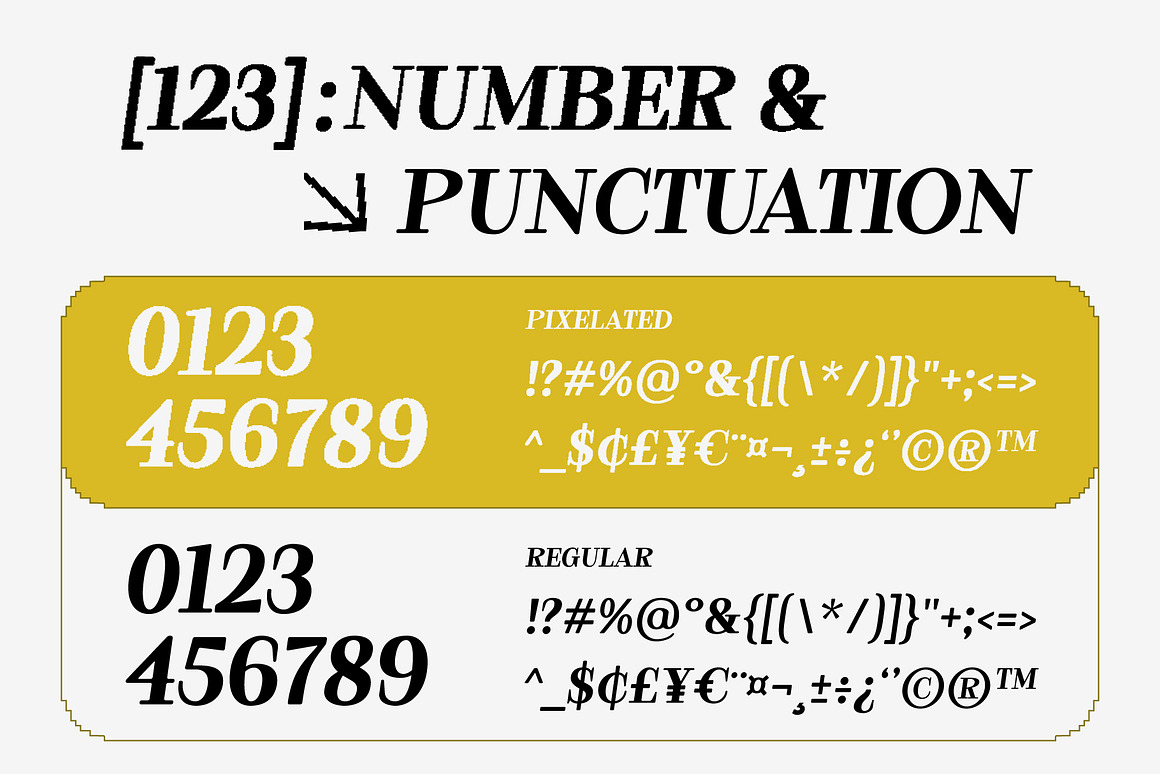 英文字体：未来复古怀旧像素风Y2K游戏LOGO标题设计PSAI英文字体安装包 Reaktona - Pixel Slanted Serif Font , 第3张