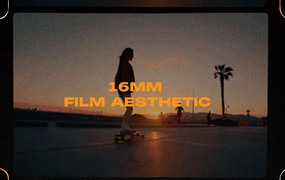 16种4K胶片美学叠加 PR Mogrt基本图形 + AE模板 16mm Film Aesthetic Overlays