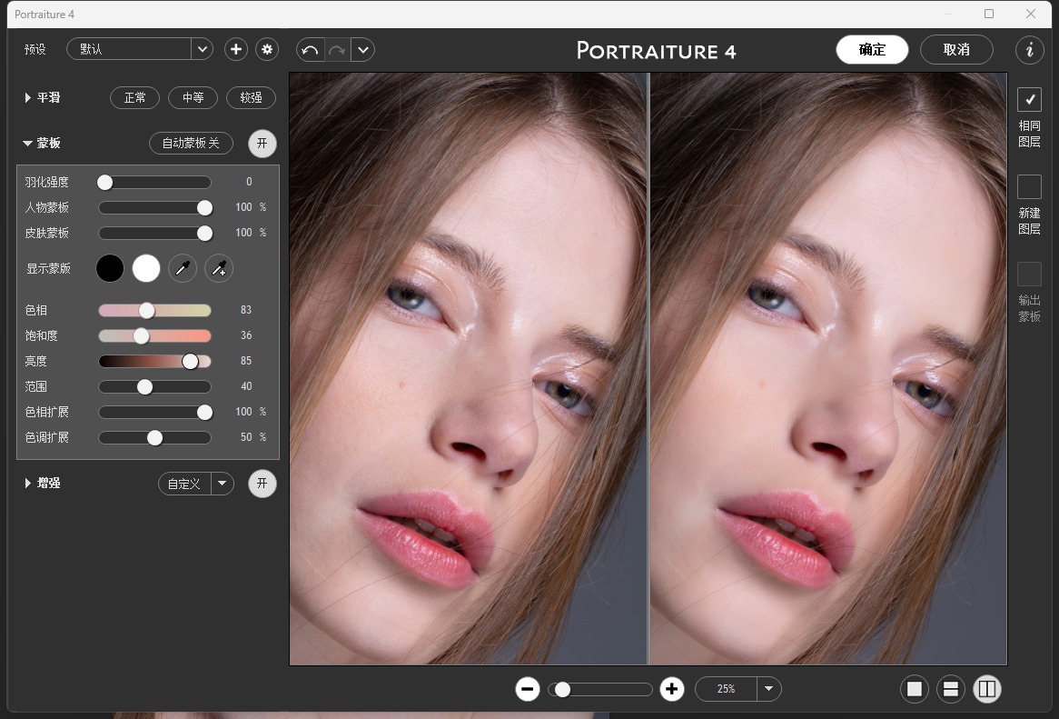 PS&LR插件：高级磨皮插件Imagenomic Portraiture v4.1.0中文版支持Win&Mac所有PS CS – CC 2024版本磨皮美肤调色影楼自动批量磨皮滤镜中文插件附教程 , 第6张