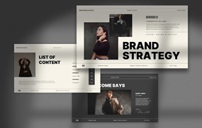 时尚极简风品牌营销策划演示文稿设计ppt模版 Assent Brand Strategy Template