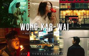 王家卫情绪电影艺术风格人像摄影LR调色预设 Wong Kar-Wai Cine Lightroom Presets