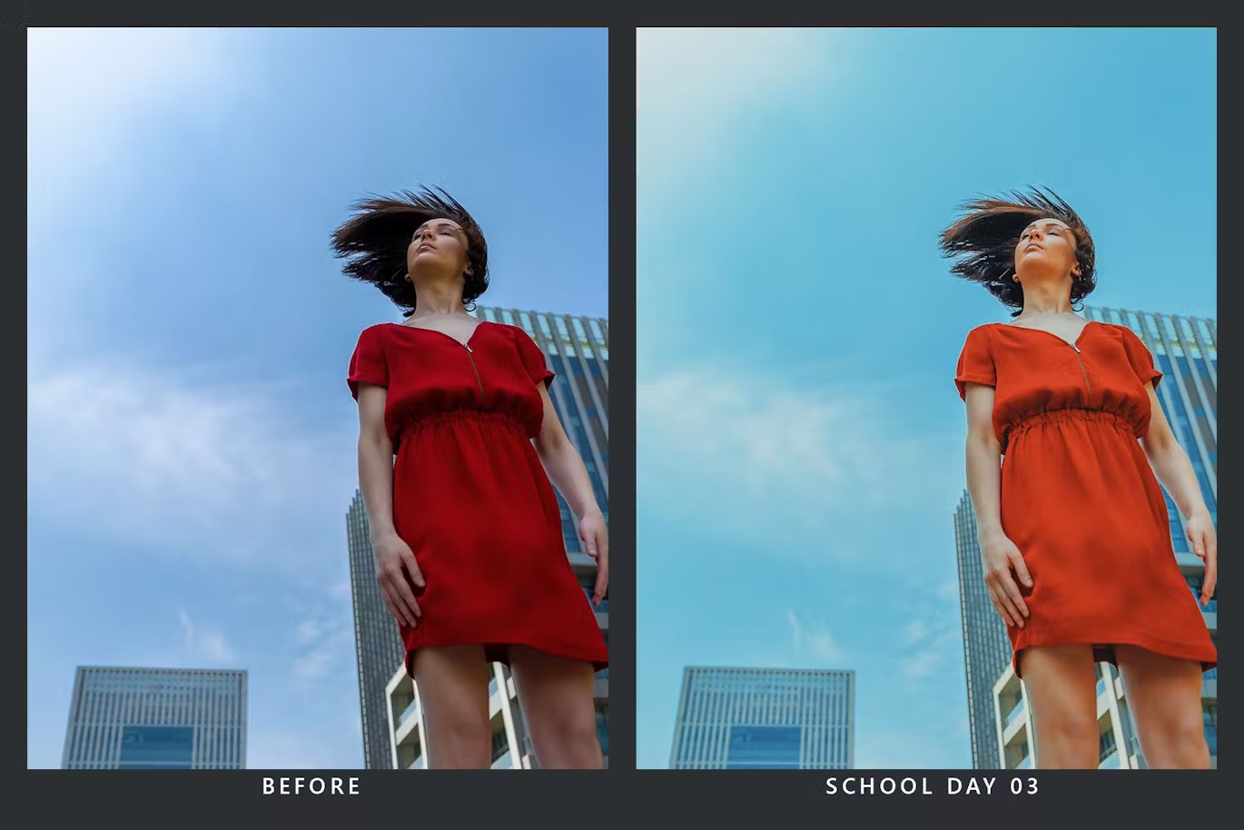 清澈蓝色动漫天空摄影后期Lightroom预设及电影调色LUT预设 20 Clear Day Lightroom Presets und LUTs 插件预设 第4张