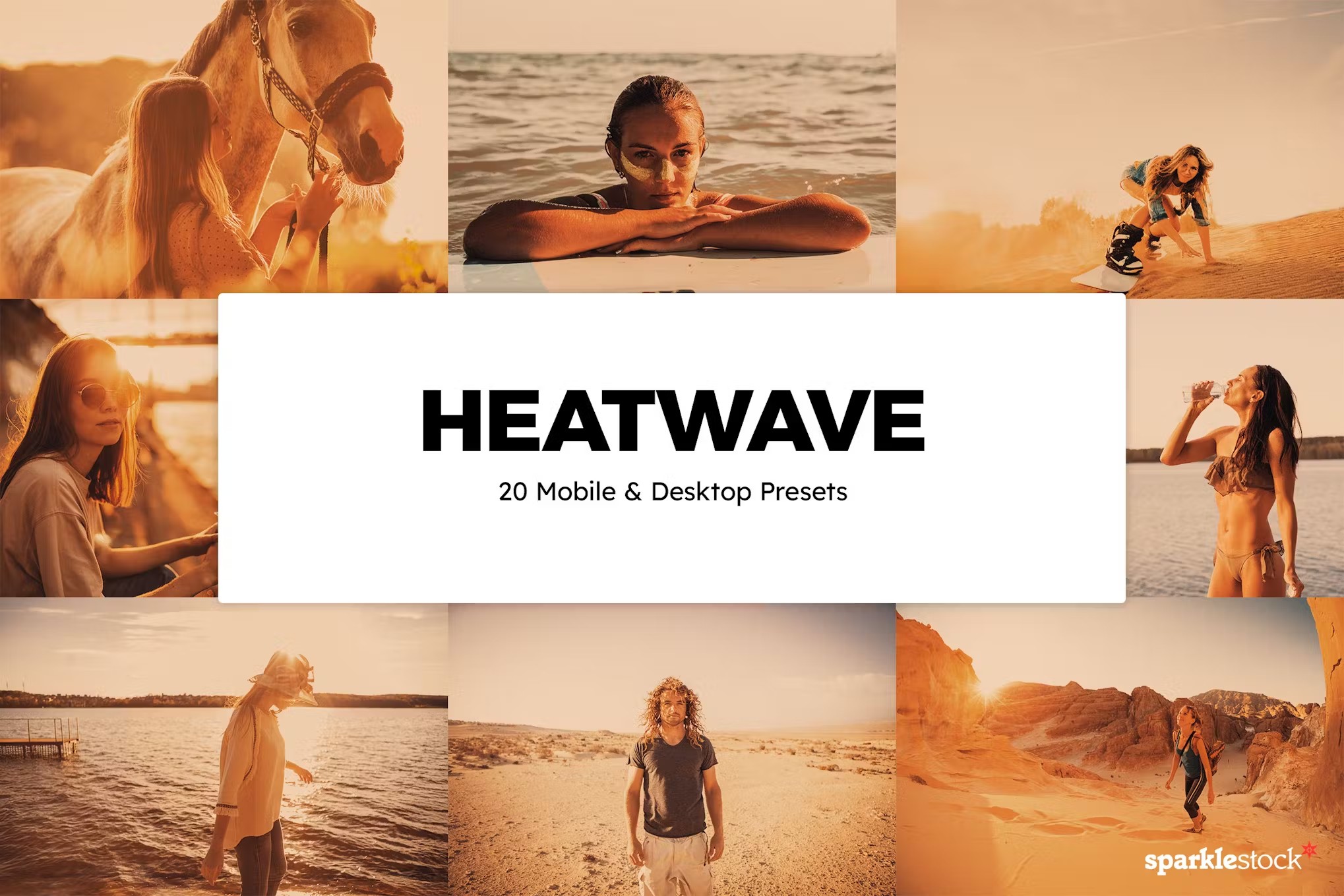 温暖明亮梦幻夏日摄影后期Lightroom预设及电影调色LUT预设 20 Heatwave Lightroom Presets und LUTs 插件预设 第1张