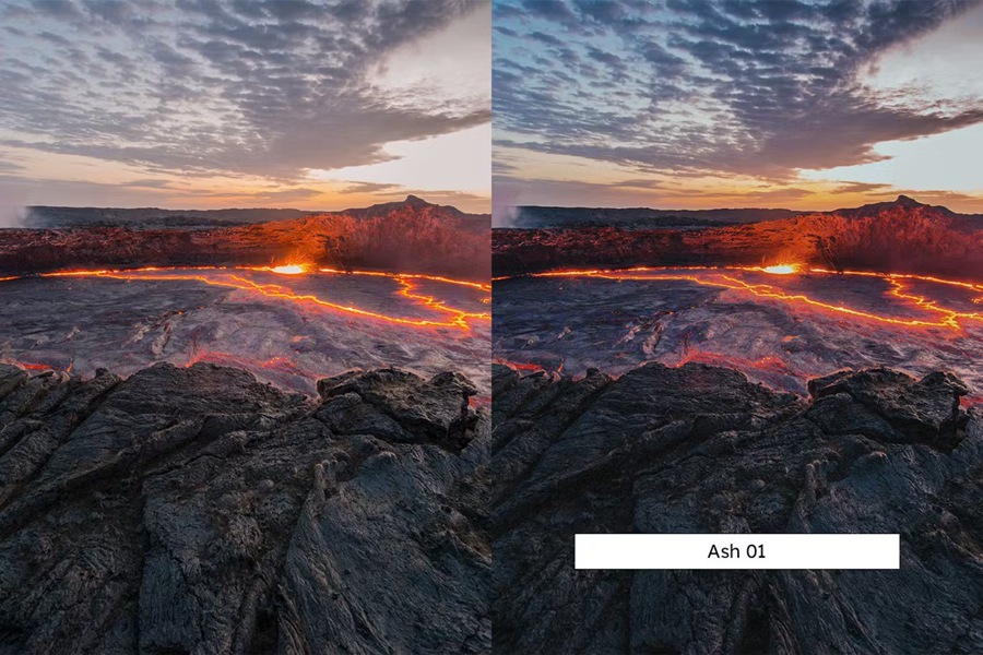 史诗熔岩火山喷发摄影后期Lightroom预设及电影调色LUT预设 20 Volcano Lightroom Presets und LUTs 插件预设 第5张