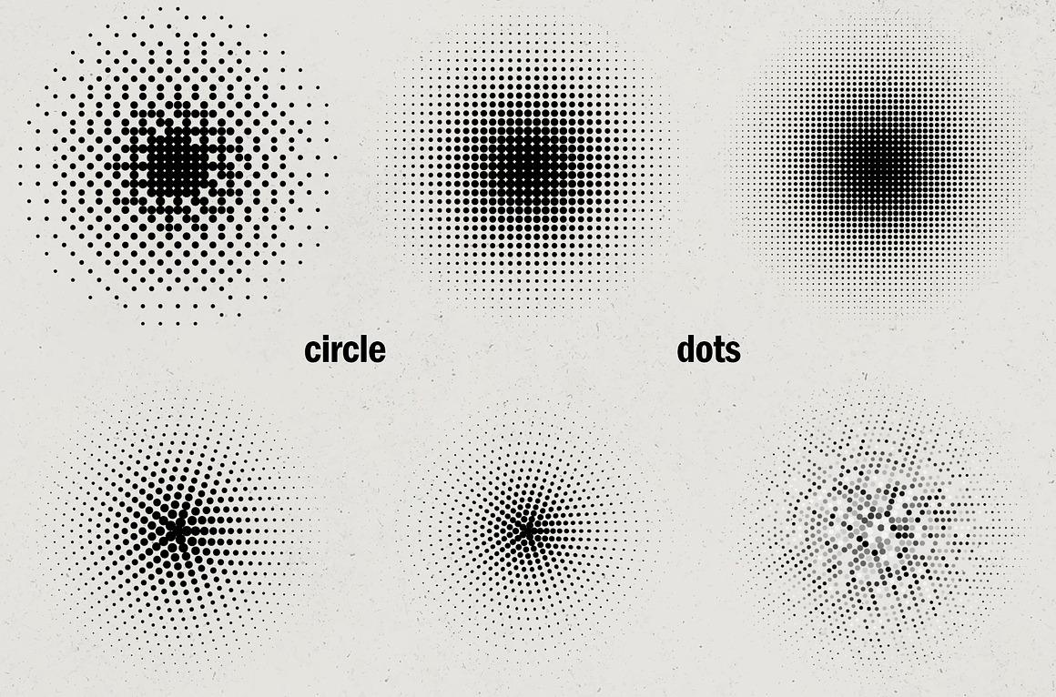 70款艺术抽象圆形半调圆点几何渐变肌理海报背景底纹矢量设计素材 Radial halftone gradient collection , 第6张