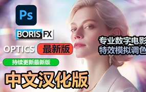 【持续更新】PS/LR插件：专业数字电影镜头光晕光学特效模拟调色软件 Boris FX Optics 2024.0.1.63 Win汉化中文版