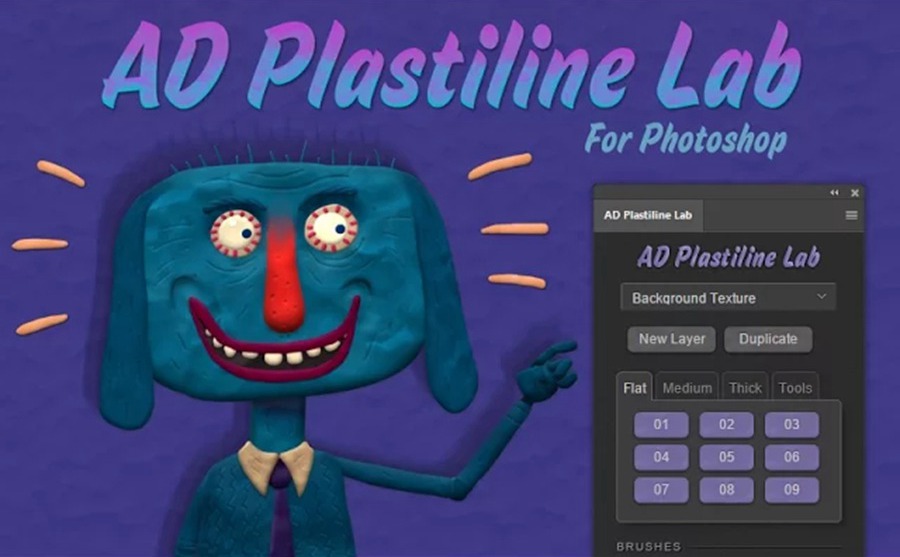 【持续更新】PS插件：一键生成逼真橡皮泥粘土风格绘画插件 AD Plastiline Lab 最新汉化版Win+Mac附安装教程 , 第2张