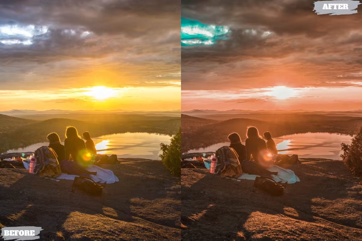 哑光日落人像旅拍摄影后期调色Lightroom预设  Matte Sunset Lightroom Presets für Desktop und Handy 插件预设 第3张