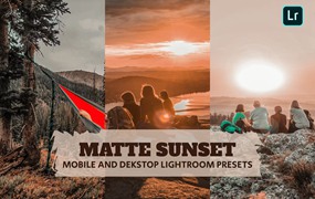 哑光日落人像旅拍摄影后期调色Lightroom预设  Matte Sunset Lightroom Presets für Desktop und Handy