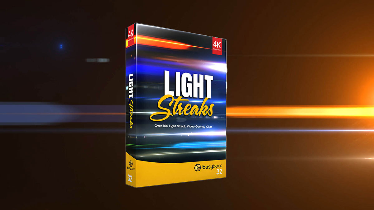 BUSYBOXX 99个横向条纹光线镜头光效特效叠加4K视频素材 Light Streaks . 第1张