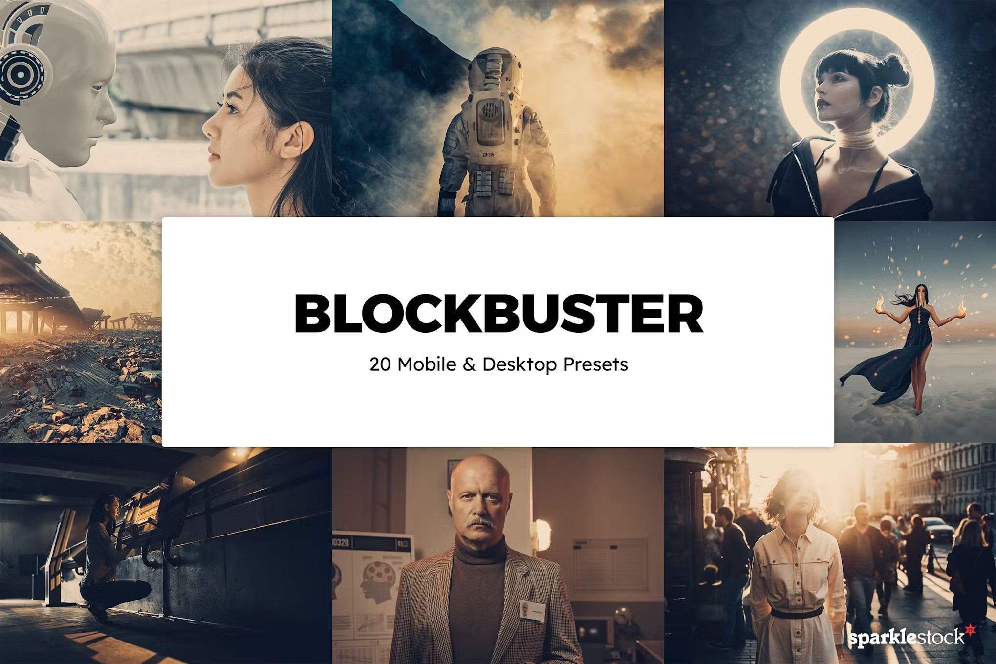 电影大片艺术美学摄影后期Lightroom预设及电影调色LUT预设 20 Blockbuster Lightroom Presets und -LUTs , 第1张