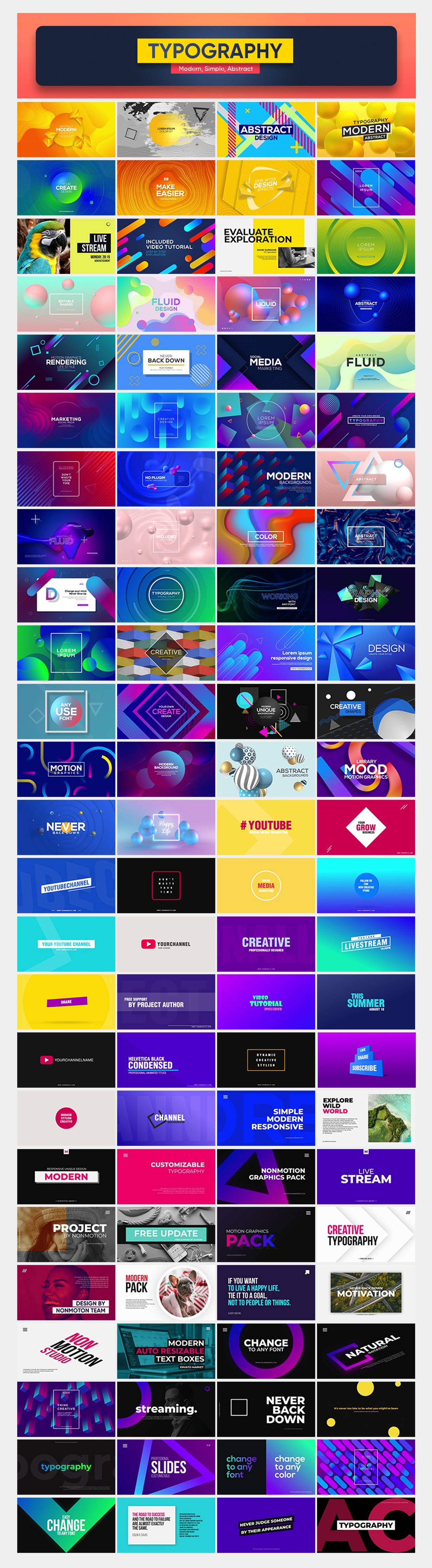 PR扩展脚本-1600+动态图形资源库文字标题转场LOGO背景动画 Pack | Nonmotion Graphics Library | Extension for Premiere Pro 影视音频 第4张