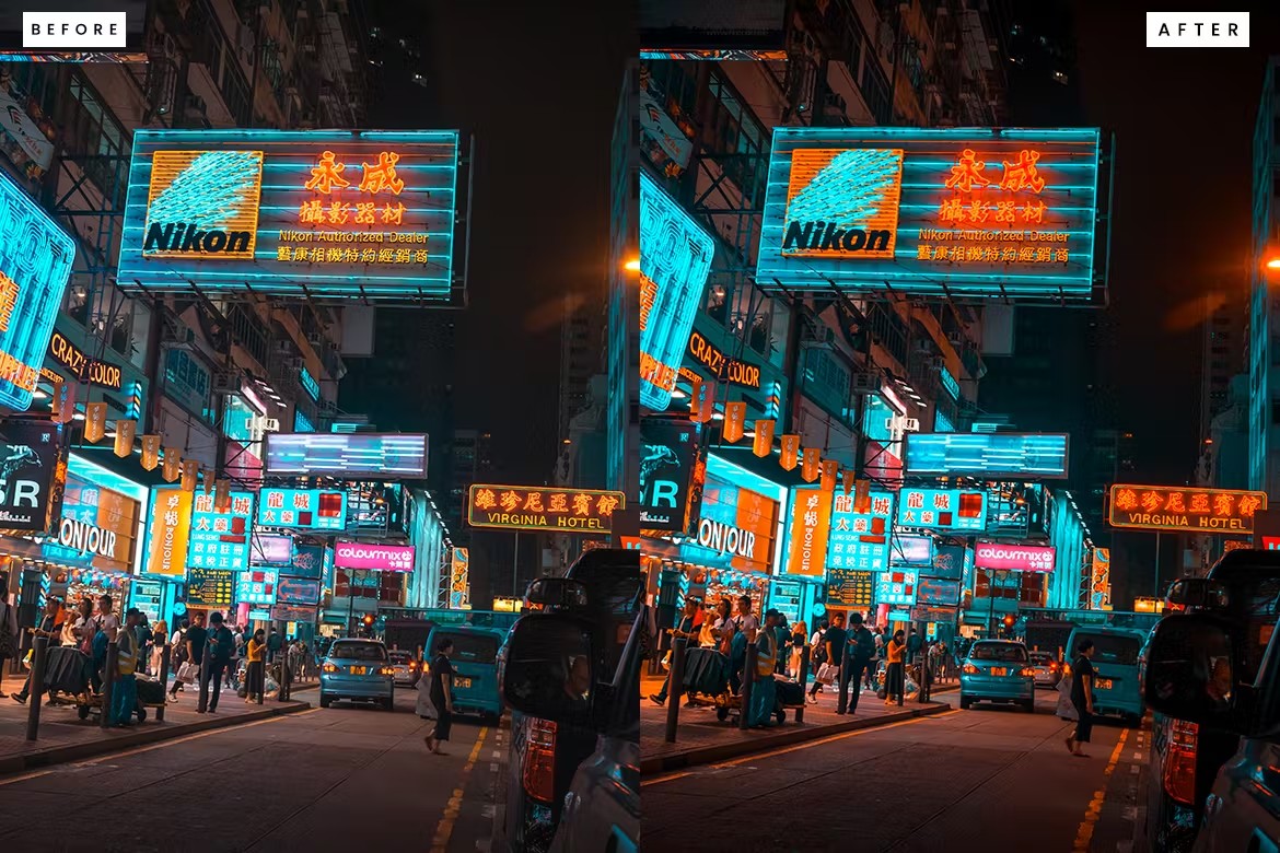 时尚城市夜景电影旅拍摄影后期调色Lightroom预设 Lightroom Presets für City Night 插件预设 第2张