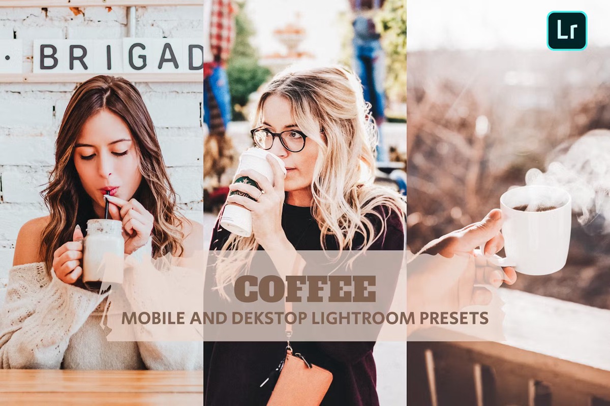 咖啡深棕色调人像旅拍摄影后期调色Lightroom预设 Coffee Lightroom Presets für Desktop und Handy 插件预设 第1张