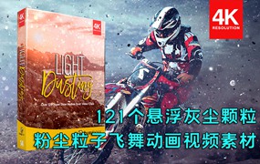 BusyBoxx 121个悬浮粉尘粒颗灰尘粒子飞舞合成动画4K视频素材 Light Dusting