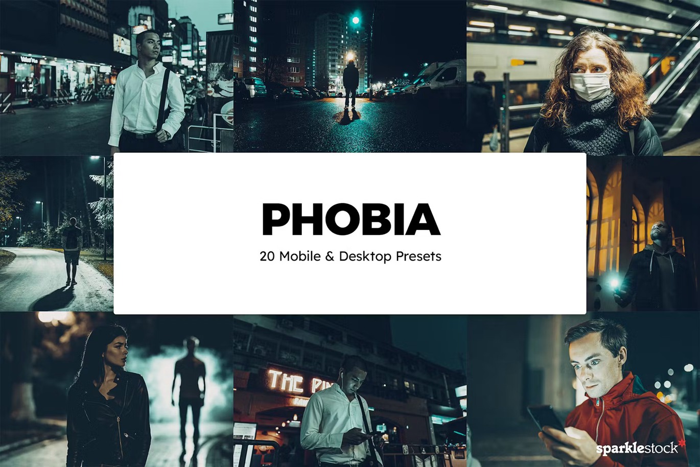 怪异电影恐惧色调摄影后期Lightroom预设及电影调色LUT预设 20 Phobia Lightroom Presets und LUTs 插件预设 第1张