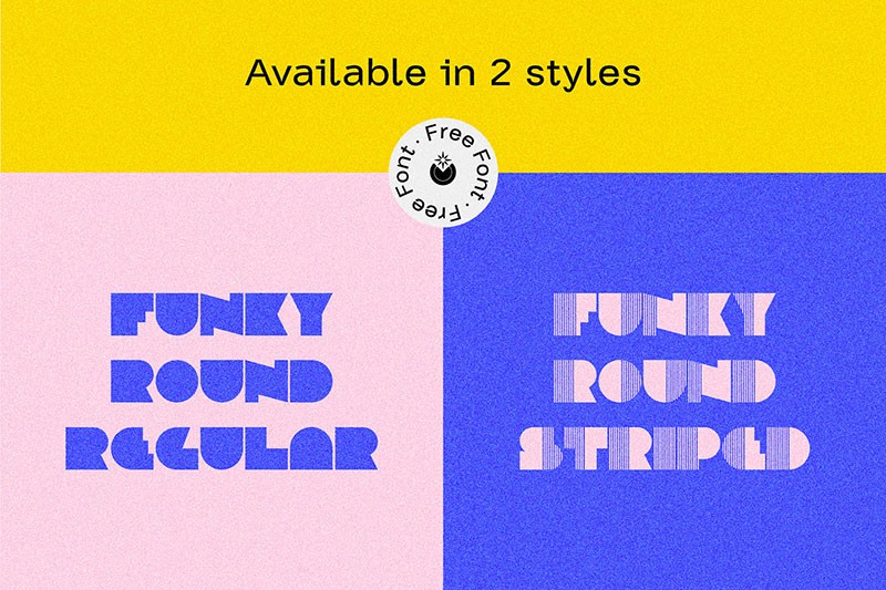 Funky Round 复古块面英文字体，免费可商用 , 第4张