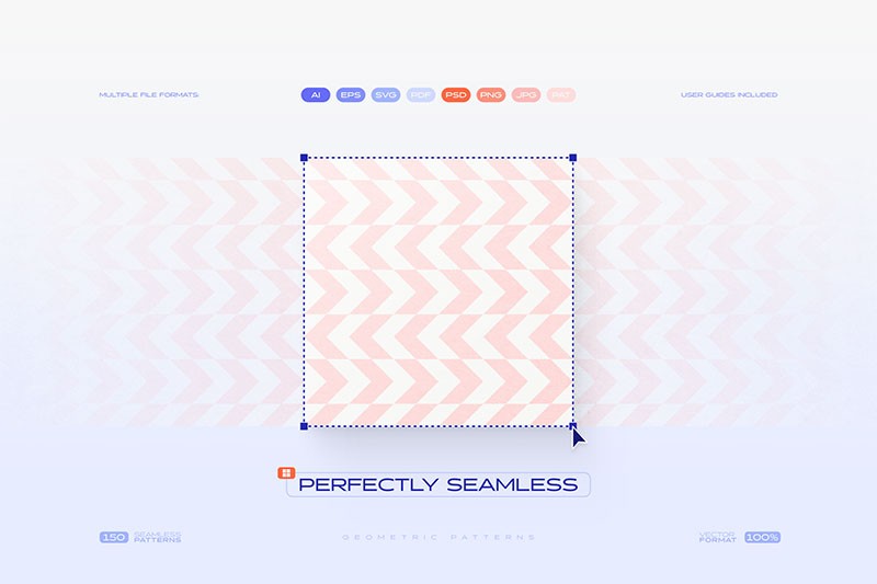 150个几何无缝矢量图案，AI PAT格式 , 第11张