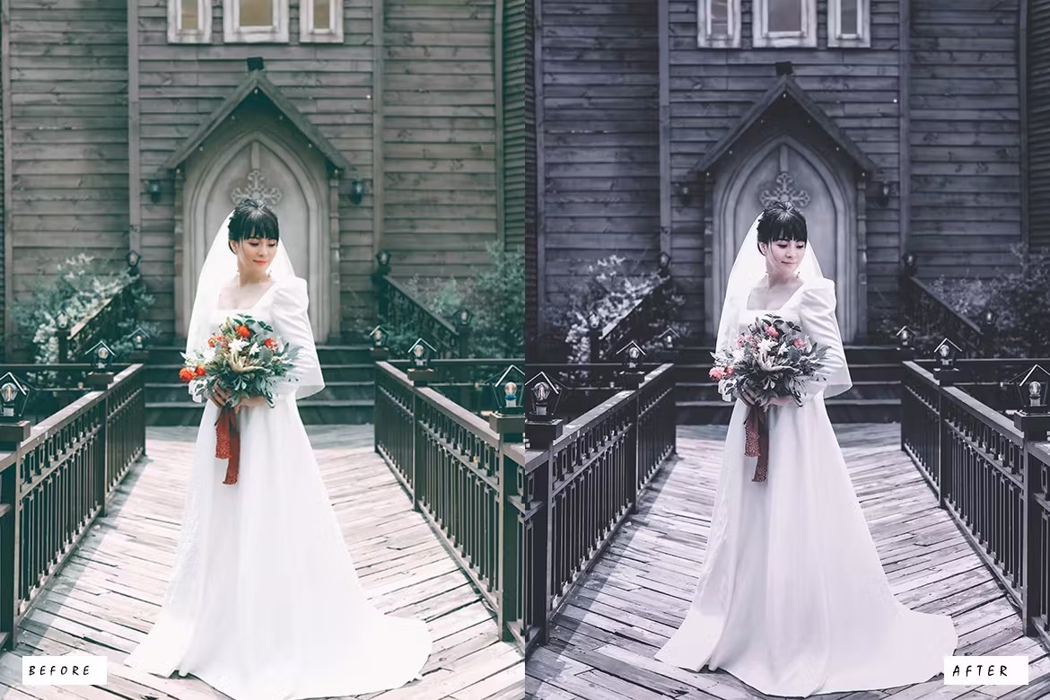 高级明亮欧美婚礼人像摄影后期调色Lightroom预设 15 Lightroom Presets für Hochzeiten 插件预设 第2张