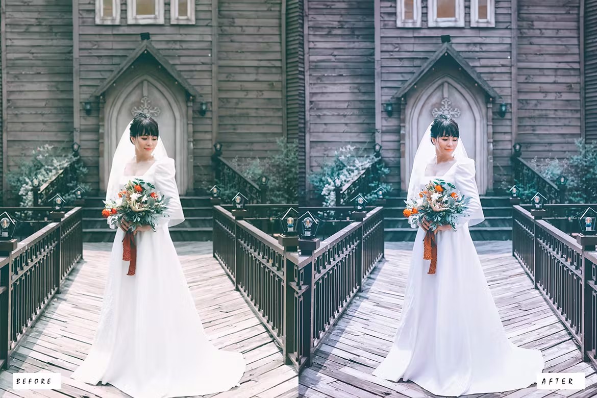 高级明亮欧美婚礼人像摄影后期调色Lightroom预设 15 Lightroom Presets für Hochzeiten 插件预设 第4张