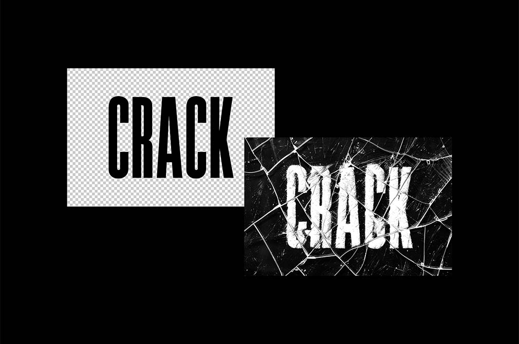 复古玻璃碎裂裂痕文本标题设计叠加特效PSD样机CRACKED GLASS TEXT EFFECT , 第3张