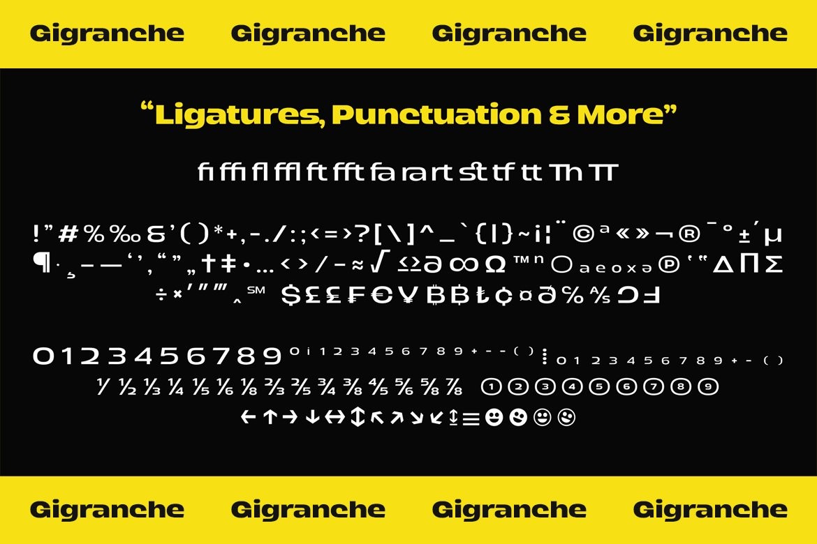 新怪诞艺术街头潮流服饰现代无衬线英文字体 Gigranche 设计素材 第13张