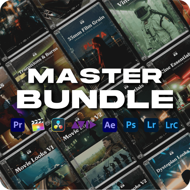 Cinegrams - Master Bundle 复古美学胶片泄漏烧伤遮罩伪影颗粒叠加音效转场LUT素材合集 , 第1张