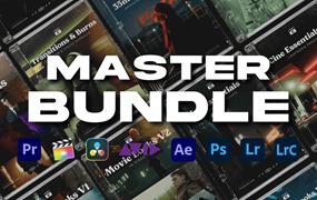 Cinegrams - Master Bundle 复古美学胶片泄漏烧伤遮罩伪影颗粒叠加音效转场LUT素材合集