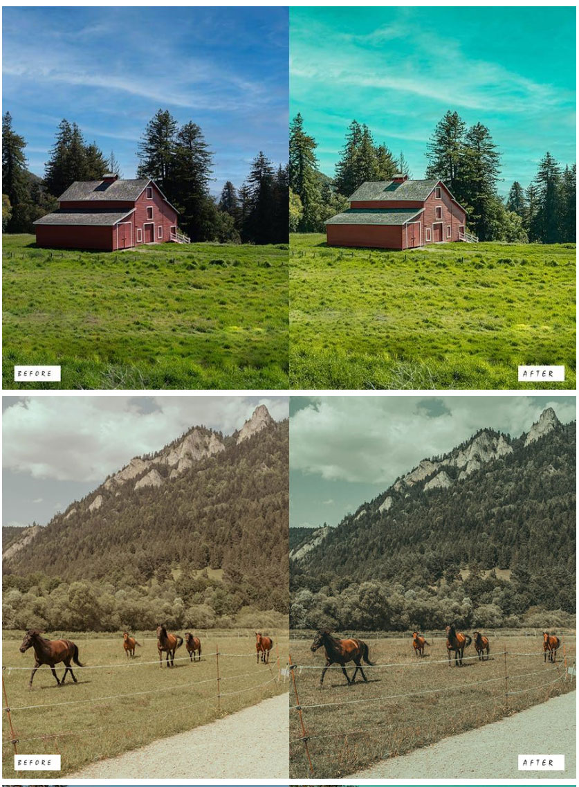 10组农舍乡村复古电影博主摄影照片调色Lightroom预设 10 Farmhouse Rustic Lightroom Presets 插件预设 第2张