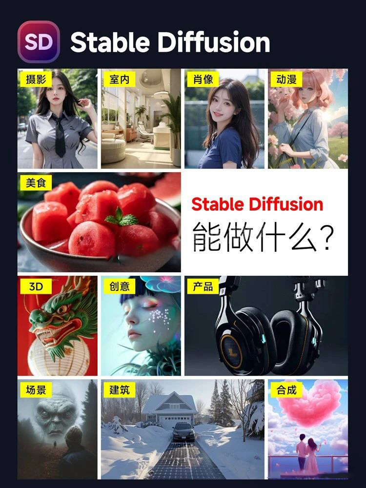 Stablediffusion安装包下载插件模型SD入门AI绘画软件学习教程 , 第5张